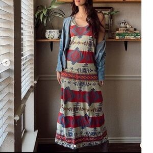 Vintage Ralph Lauren Denim and Supply Boho Southwestern Maxi Dress